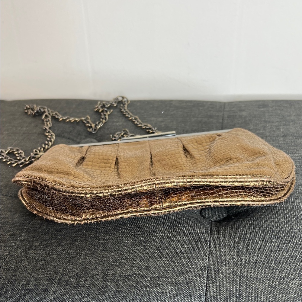 Aldo Metallic Gold Clutch with Chain Strap - Picture 6 of 6